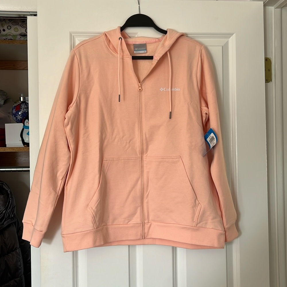 Columbia Womens ZipUp Pullover Hoodie Size L NWT Light Pink
